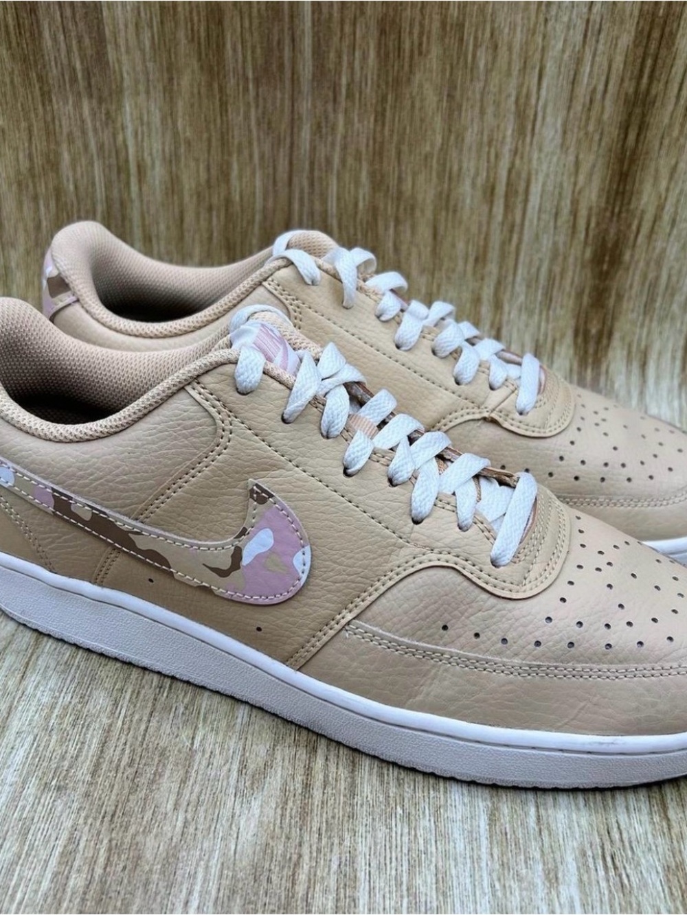 Nike Women’s Court Vision Lo Sesame Camo